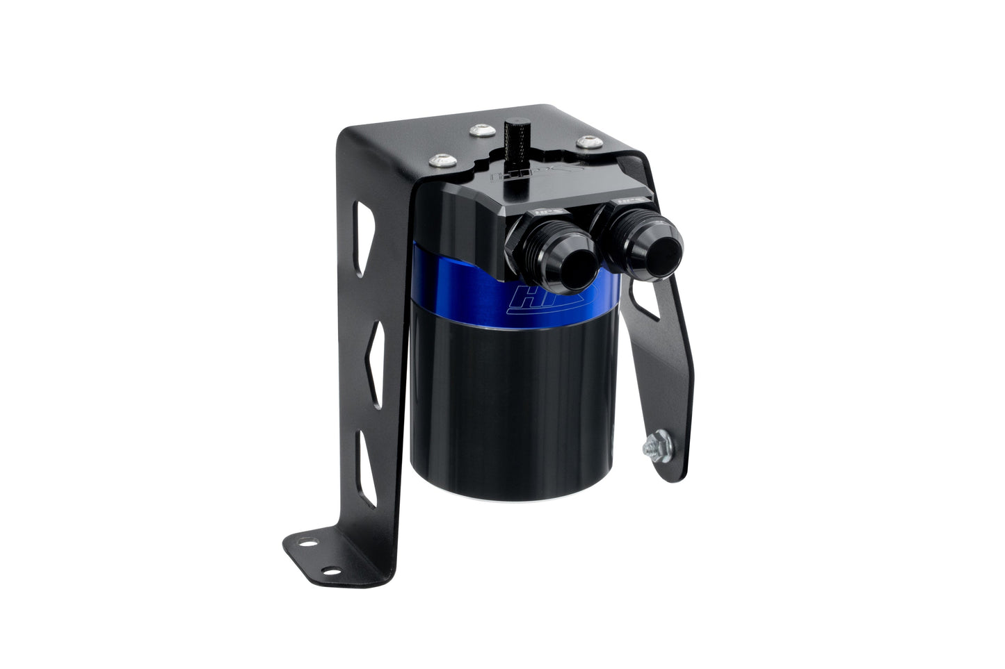 HPS Performance Billet Aluminum Oil Catch Can Kit, Blue, 860-024