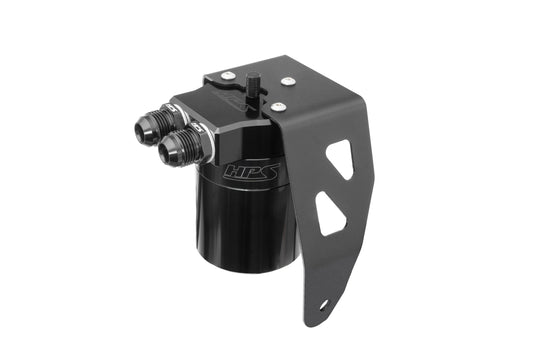 HPS Performance Billet Aluminum Oil Catch Can Kit Black 860-024