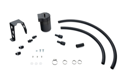 HPS Performance Billet Aluminum Oil Catch Can Kit, Black, 860-024