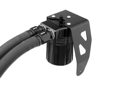 HPS Performance Billet Aluminum Oil Catch Can Kit, Black, 860-024