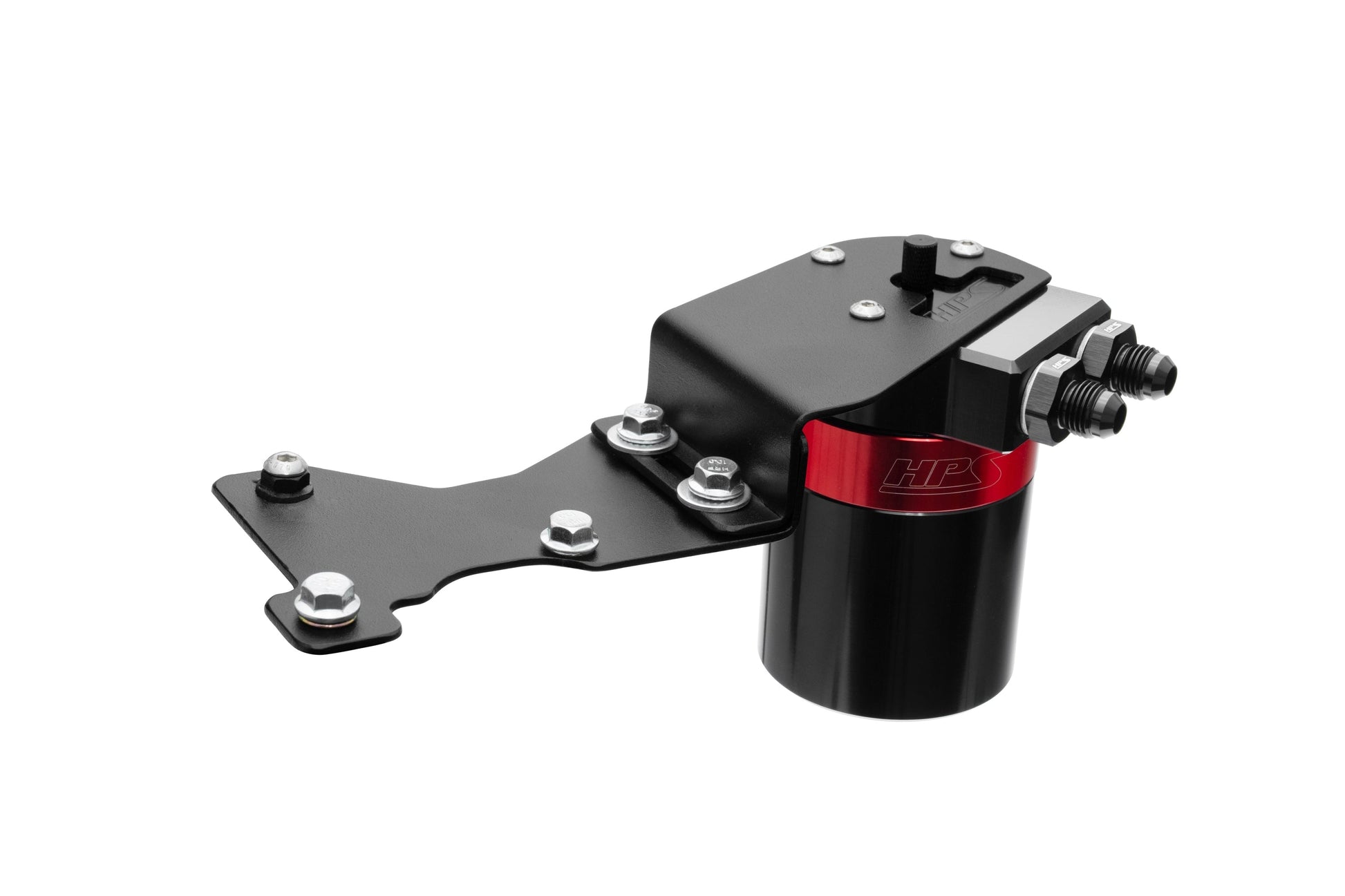 HPS Performance Billet Aluminum Oil Catch Can Kit Red 860-025