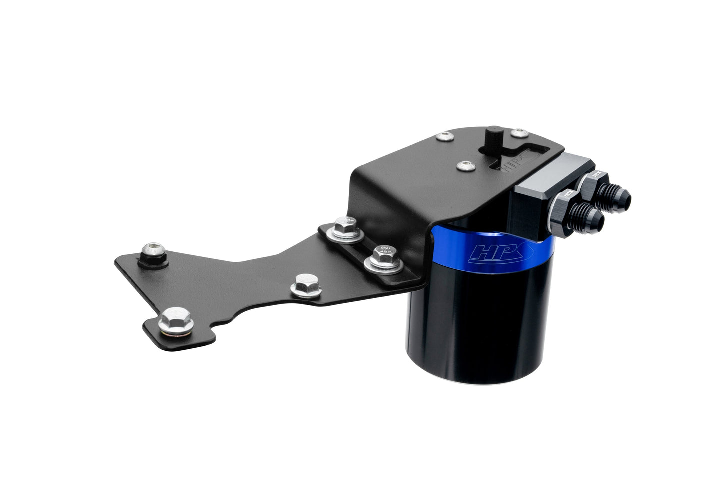 HPS Performance Billet Aluminum Oil Catch Can Kit Blue 860-025