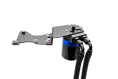 HPS Performance Billet Aluminum Oil Catch Can Kit, Blue, 860-025