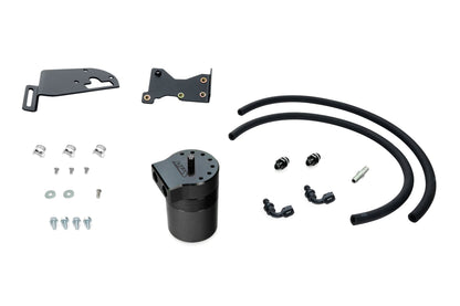 HPS Performance Billet Aluminum Oil Catch Can Kit, Black, 860-025
