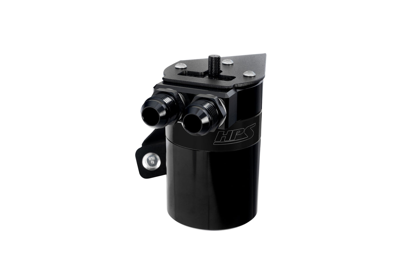 HPS Performance Billet Aluminum Oil Catch Can Kit, Black, 860-026WB
