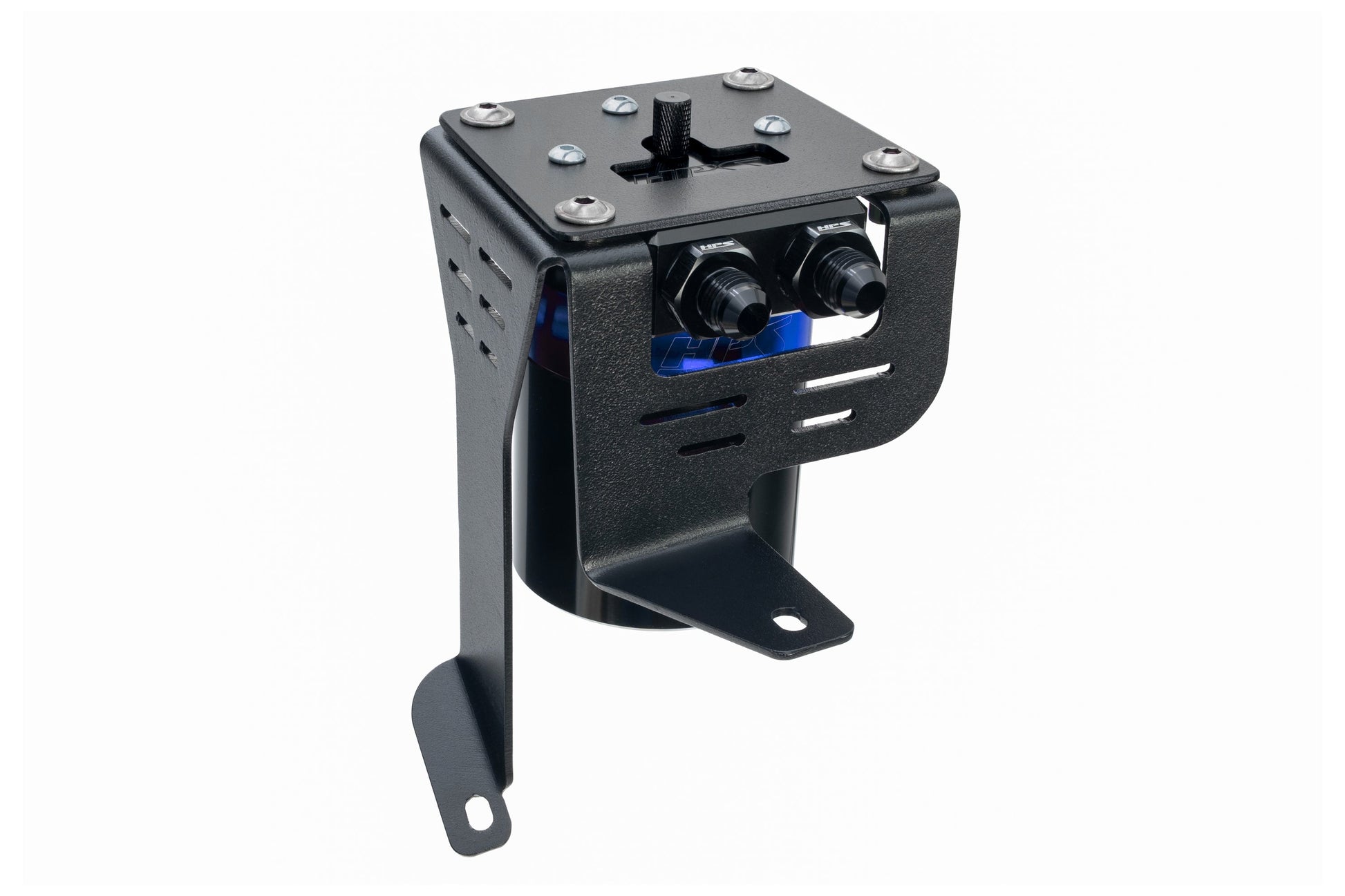 HPS Performance Billet Aluminum Oil Catch Can Kit Blue 860-027