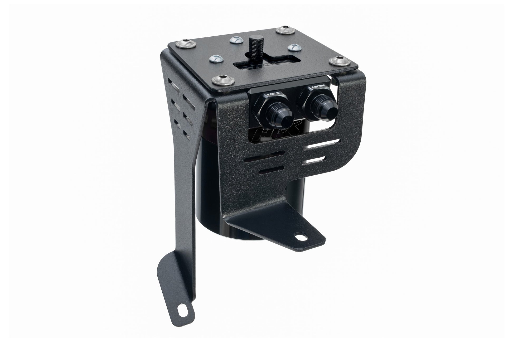 HPS Performance Billet Aluminum Oil Catch Can Kit Black 860-027
