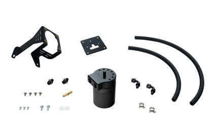 HPS Performance Billet Aluminum Oil Catch Can Kit, Black, 860-027