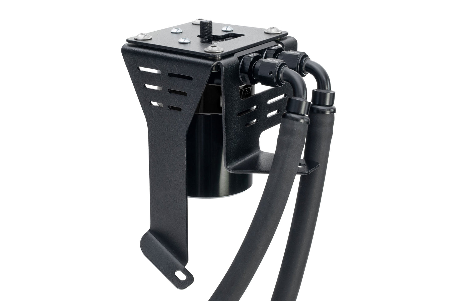 HPS Performance Billet Aluminum Oil Catch Can Kit, Black, 860-027