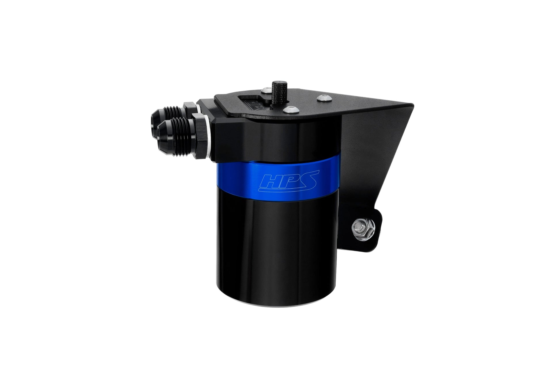 HPS Performance Billet Aluminum Oil Catch Can Kit Blue 860-030BL