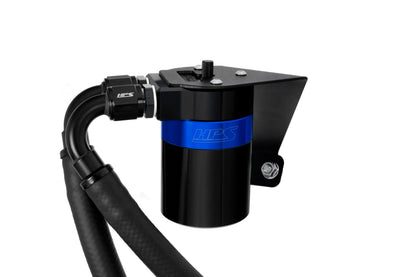 HPS Performance Billet Aluminum Oil Catch Can Kit, Blue, 860-030BL