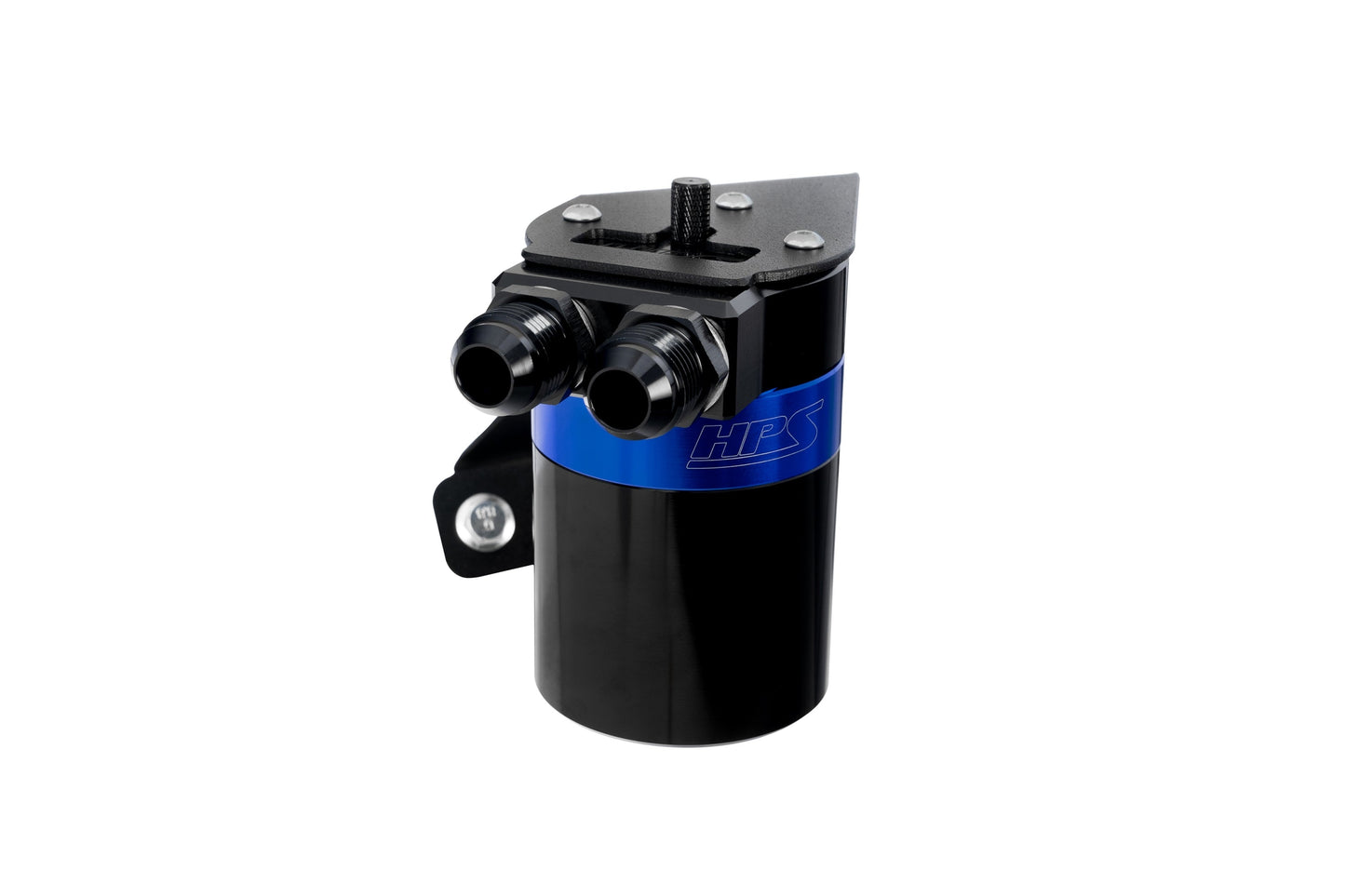 HPS Performance Billet Aluminum Oil Catch Can Kit, Blue, 860-030BL