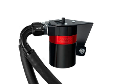 HPS Performance Billet Aluminum Oil Catch Can Kit, Red, 860-030