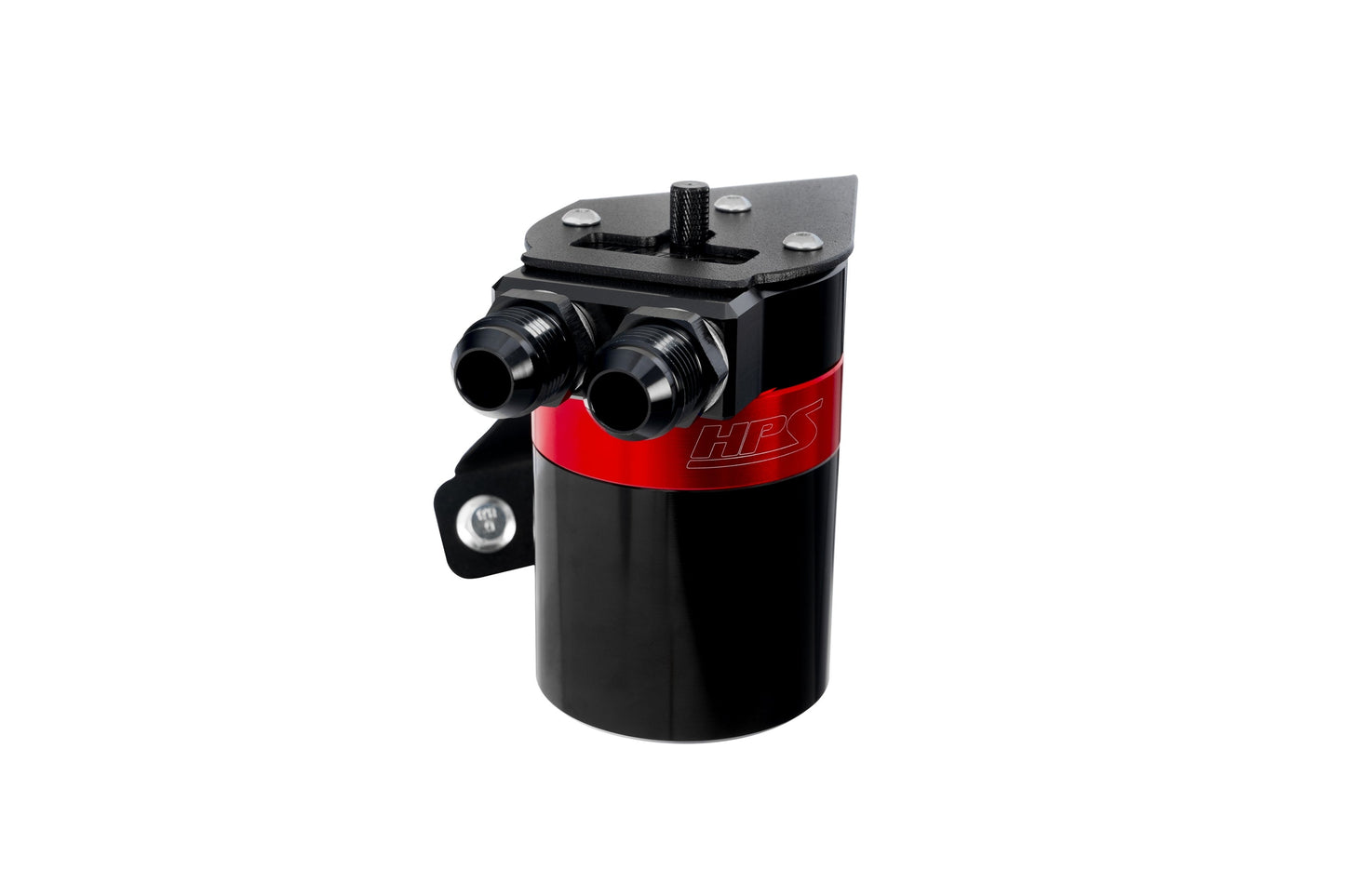 HPS Performance Billet Aluminum Oil Catch Can Kit, Red, 860-030