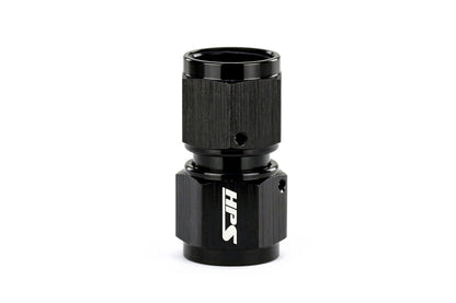 HPS Performance Straight -4 AN Female to Female Swivel Coupling Adapter Aluminum Black