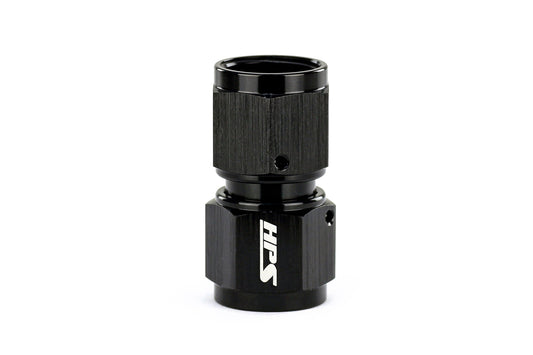 HPS Performance Straight -4 AN Female to Female Swivel Coupling Adapter Aluminum Black