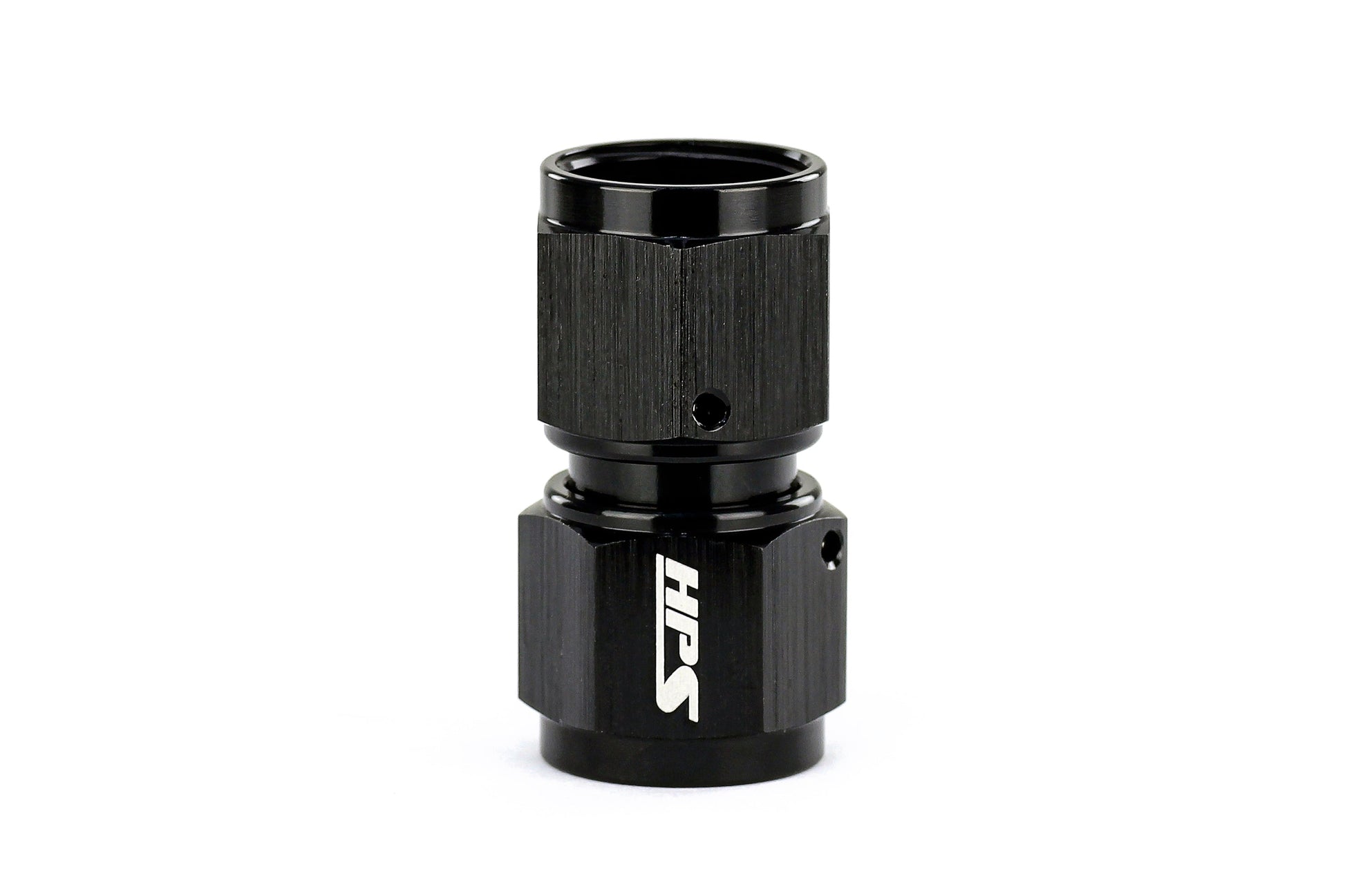HPS Performance Straight -6 AN Female to Female Swivel Coupling Adapter Aluminum Black