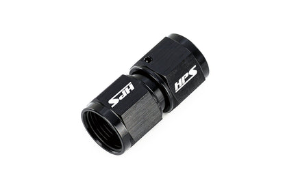 HPS Performance Straight -4 AN Female to Female Swivel Coupling Adapter, Aluminum, Black