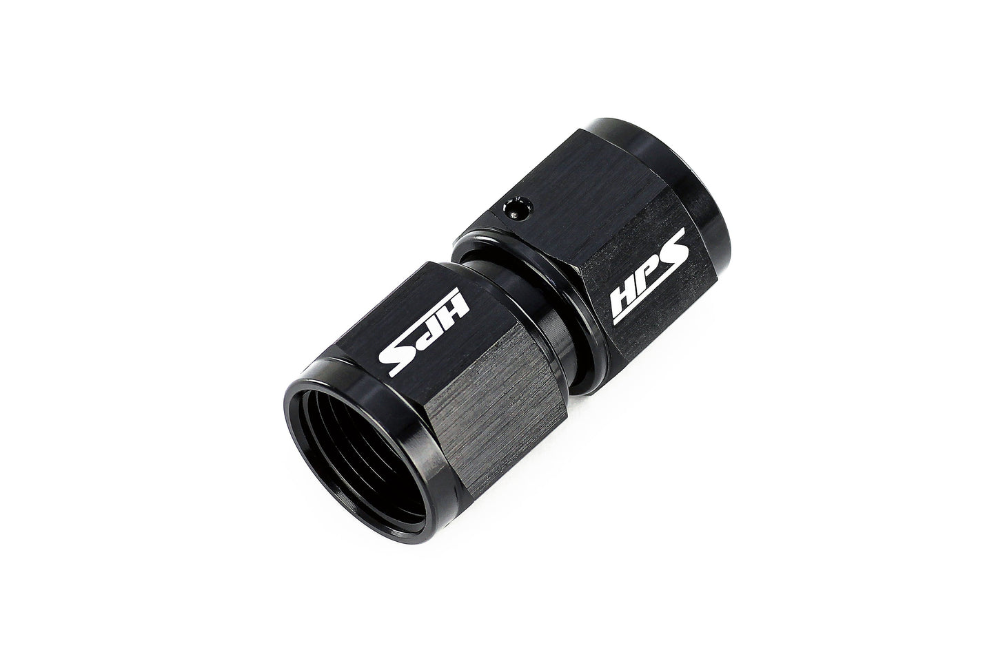 HPS Performance Straight -6 AN Female to Female Swivel Coupling Adapter, Aluminum, Black