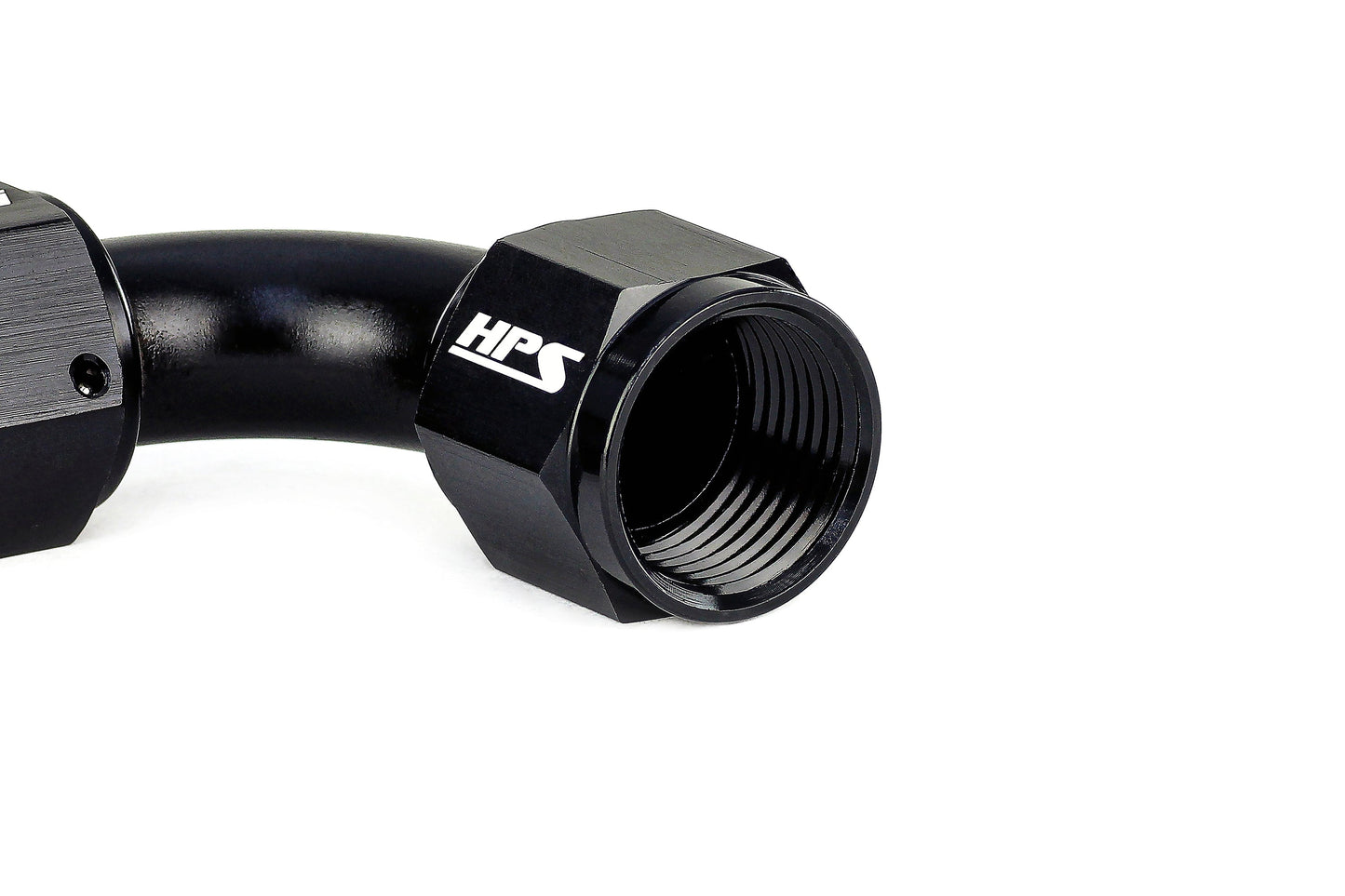 HPS Performance 90 Degree -12 AN Female to Female Swivel Coupling Adapter, Aluminum, Black