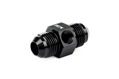 HPS Performance -6 AN Male to Male Adapter with 1/8" NPT Female Port, Aluminum, Black