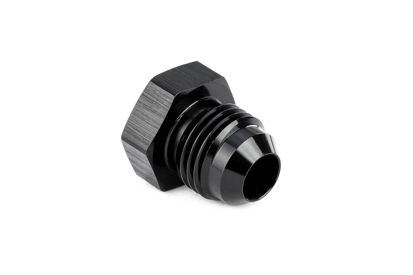 HPS Performance -10 AN Fittings Plug AN Male 37 Degree Flare Aluminum Black