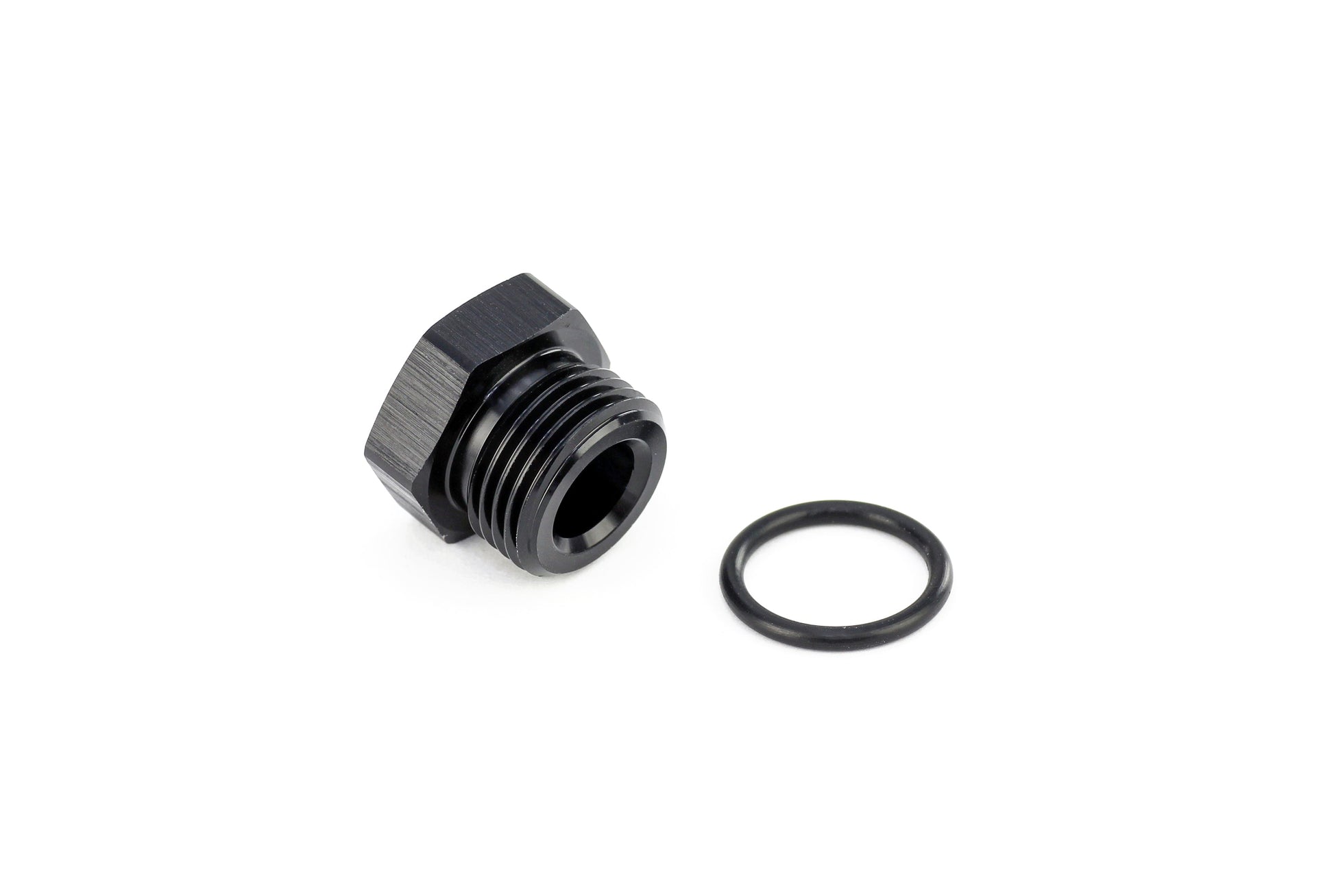 HPS Performance -3 AN Fittings Plug Port Thread with O-Ring Aluminum Black
