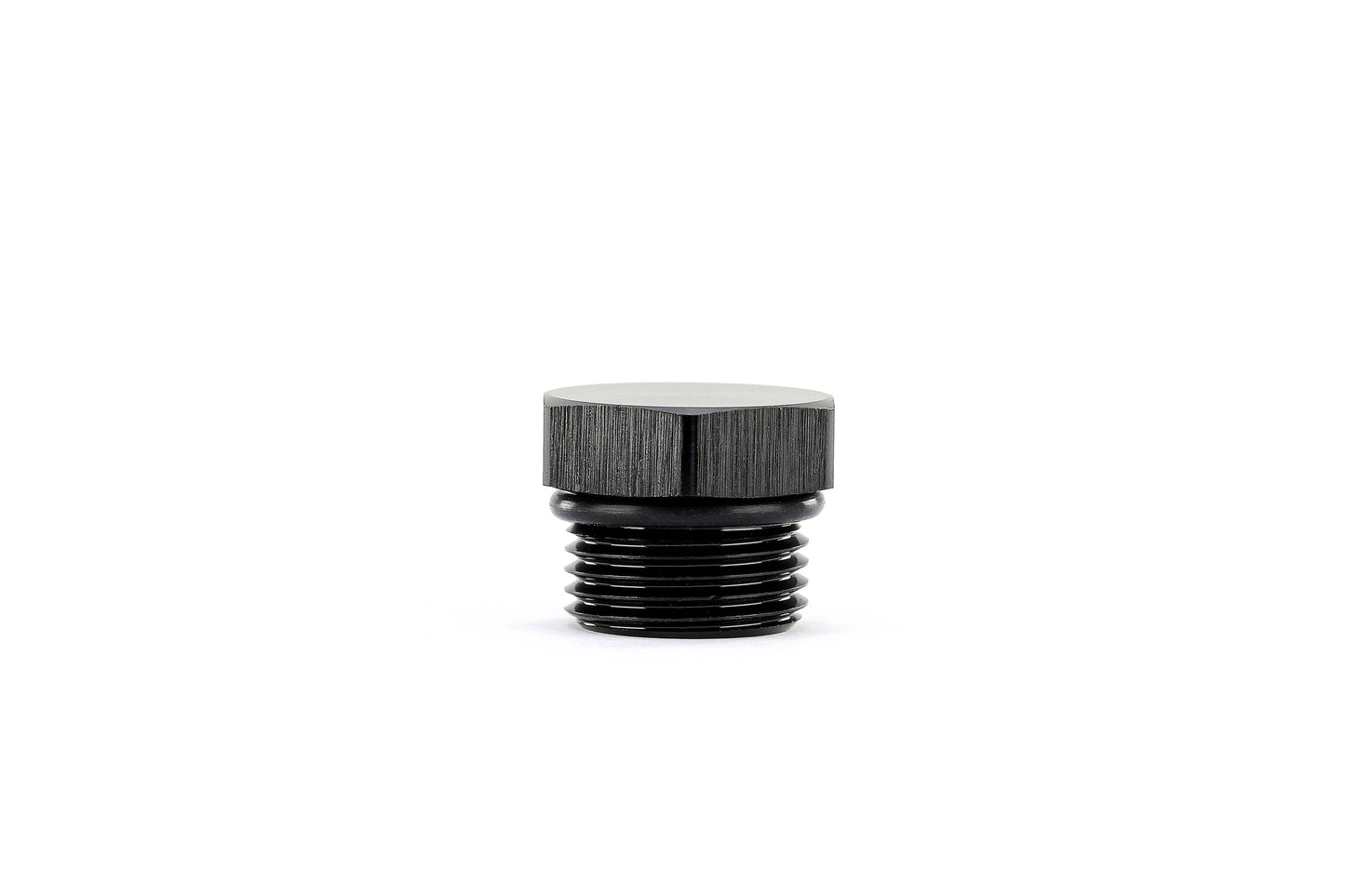 HPS Performance -3 AN Fittings Plug, Port Thread with O-Ring, Aluminum, Black