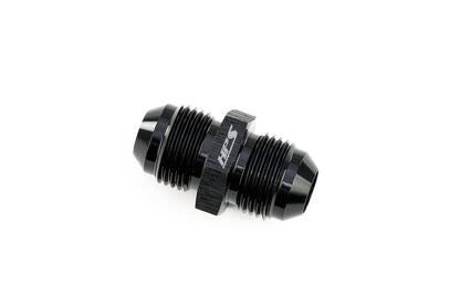 HPS Performance Straight -3 AN Male to Male Union Adapter Aluminum Black
