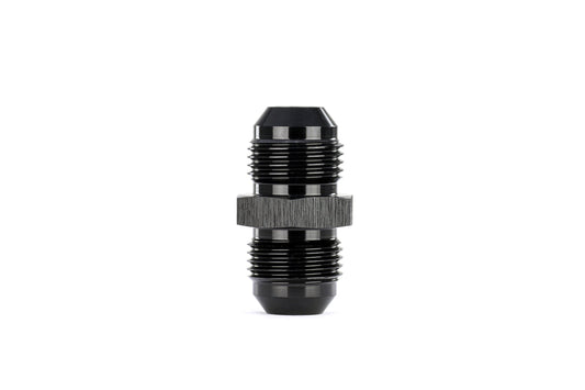 HPS Performance Straight -6 AN Male to Male Union Adapter, Aluminum, Black