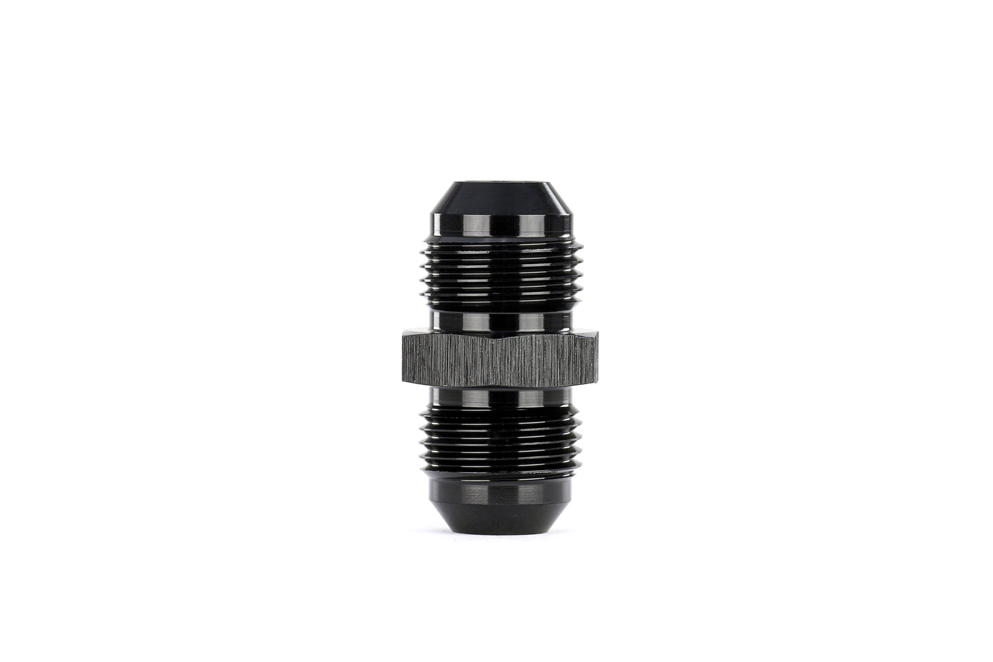 HPS Performance Straight -4 AN Male to Male Union Adapter, Aluminum, Black