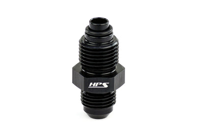 HPS Performance -6 AN to M18 x 1.5 Male to Metric Thread Male O-Ring Tip Adapter Aluminum Black