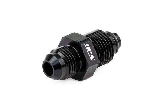 HPS Performance -6 AN to M14 x 1.5 Male to Metric Thread Male O-Ring Tip Adapter, Aluminum, Black