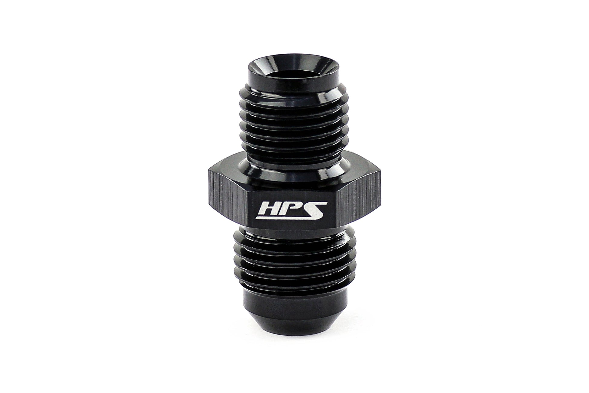 HPS Performance Straight -8 AN Flare to M20 x 1.5 Metric Adapter Aluminum Black