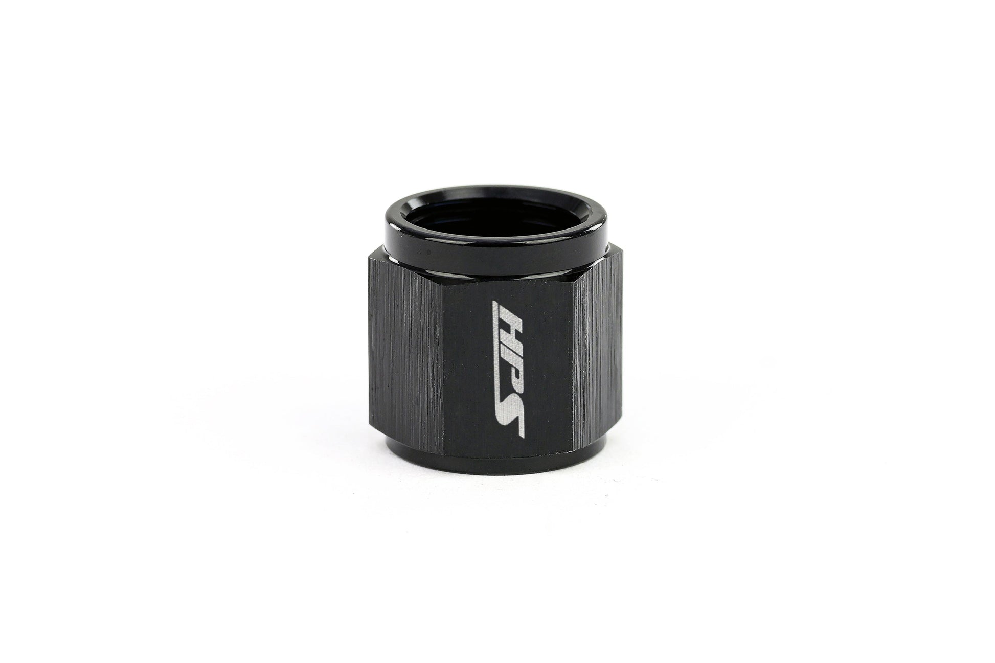 HPS Performance -8 Hard Line AN Tube Nut Aluminum Black