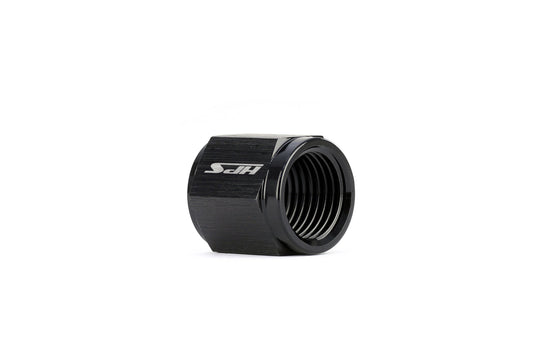 HPS Performance -8 Hard Line AN Tube Nut, Aluminum, Black