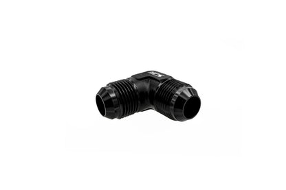 HPS Performance 90 Degree -3 AN Male to Male Union Adapter, Aluminum, Black