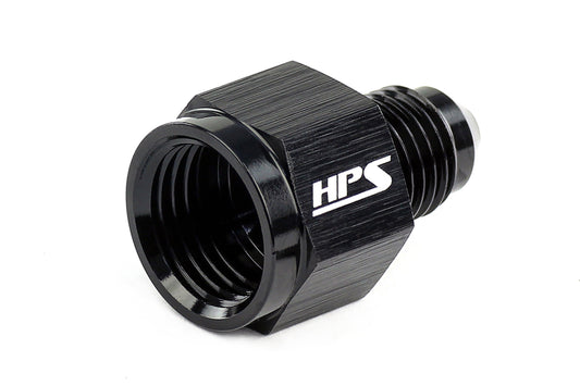 HPS Performance -10 AN Female to -4 AN Male Reducer Adapter Aluminum Black