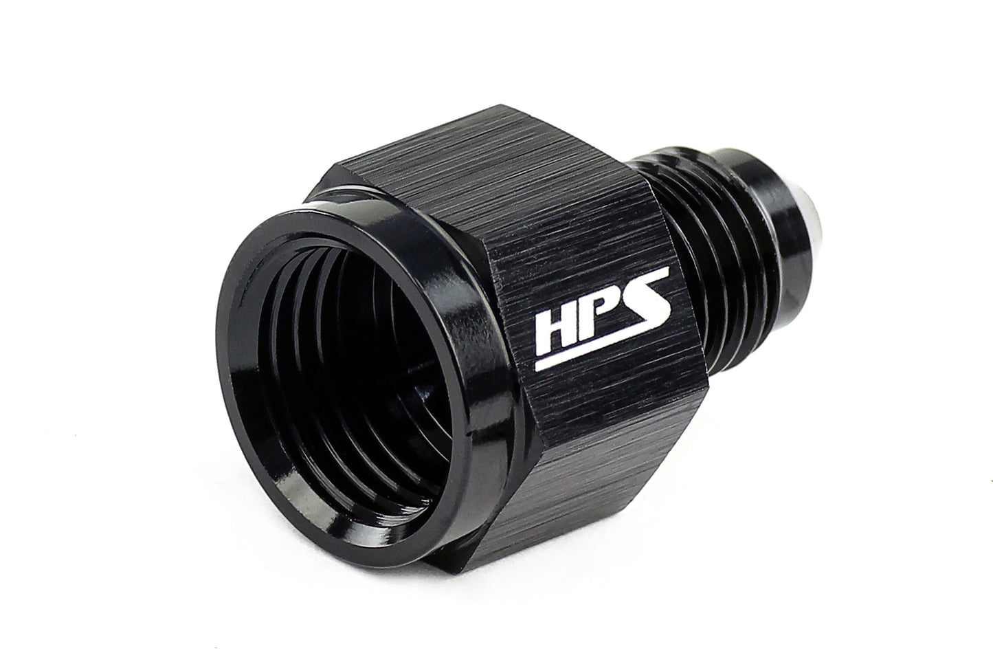 HPS Performance -12 AN Female to -10 AN Male Reducer Adapter Aluminum Black
