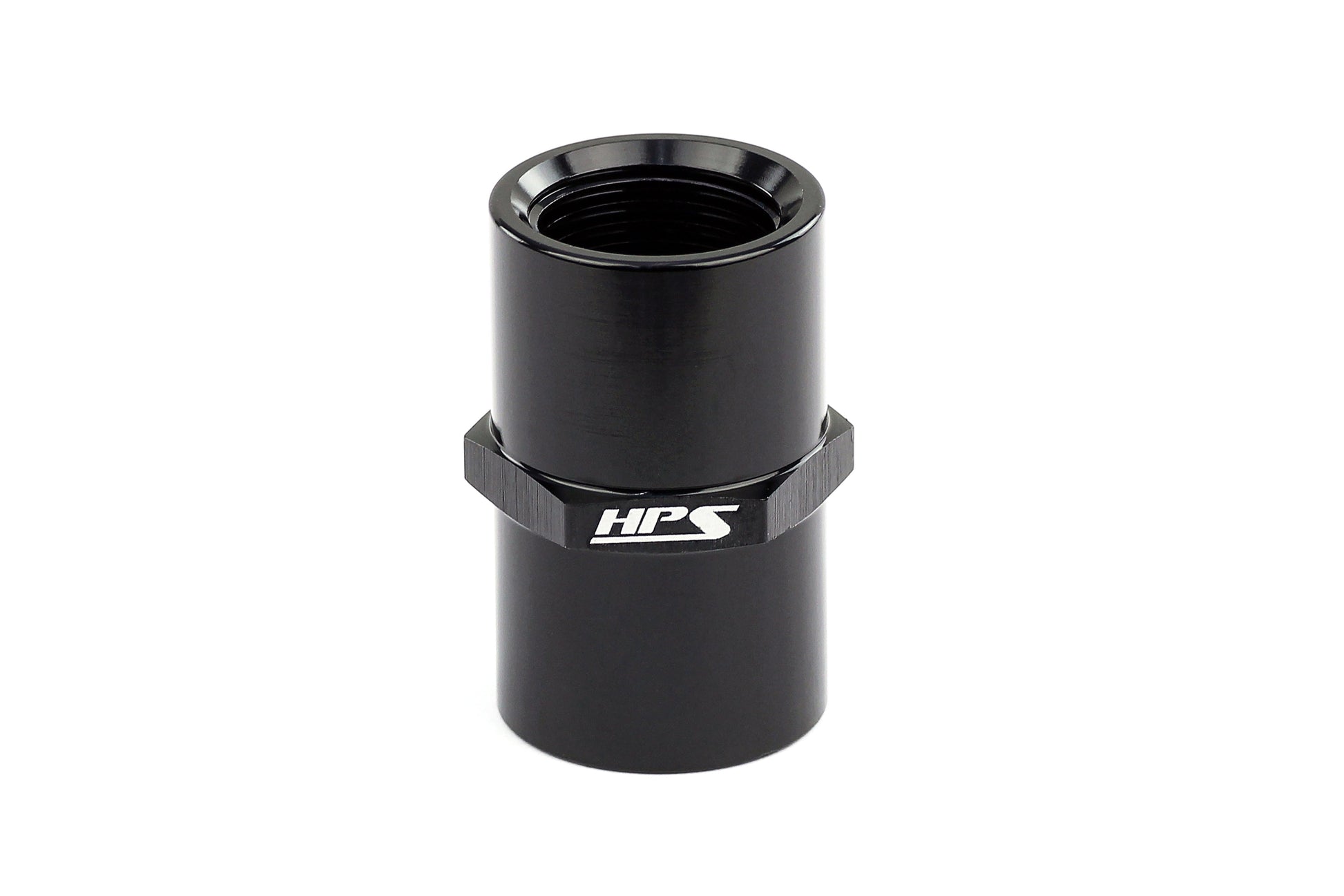 HPS Performance Straight 1/4'' NPT Female to Female Coupler Adapter Aluminum Black