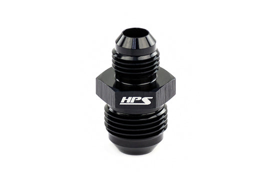 HPS Performance -12 AN to -6 AN Male To Male Reducer Union Coupler Adapter Aluminum Black