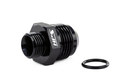 HPS Performance -16 AN Male to -12 O-ring Boss (ORB) Port Thread Male Adapter, Aluminum, Black