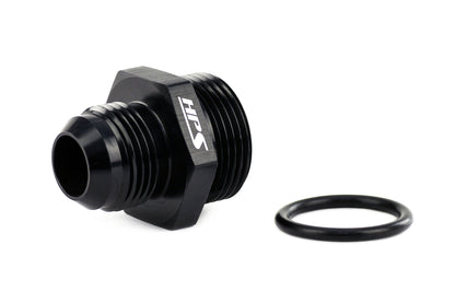 HPS Performance -12 AN Male to -16 O-ring Boss (ORB) Port Thread Male Adapter, Aluminum, Black