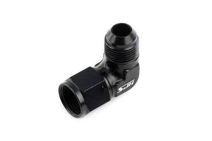 HPS Performance 90 Degree -8 AN Male to Female Swivel Adapter, Aluminum, Black