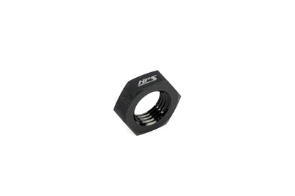 HPS Performance -3 AN Female Bulkhead Fitting Jam Nut Aluminum Black