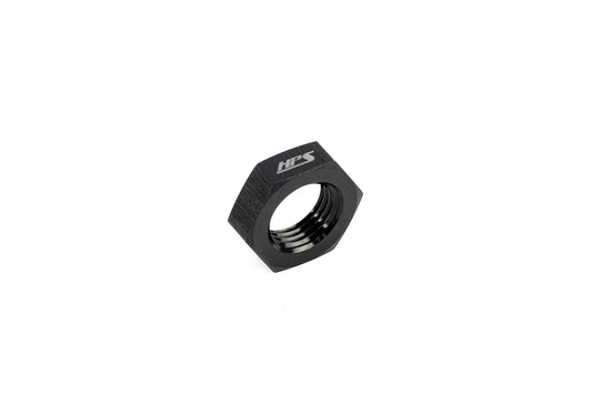 HPS Performance -3 AN Female Bulkhead Fitting Jam Nut Aluminum Black