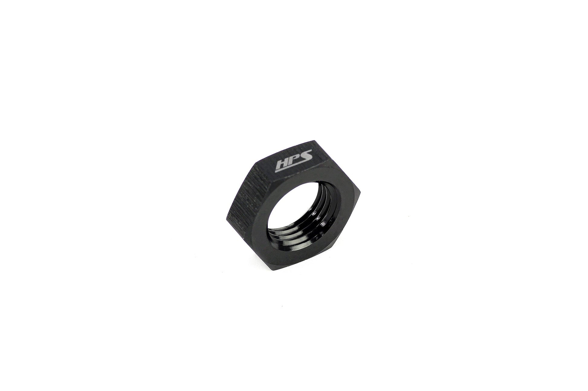 HPS Performance -6 AN Female Bulkhead Fitting Jam Nut Aluminum Black
