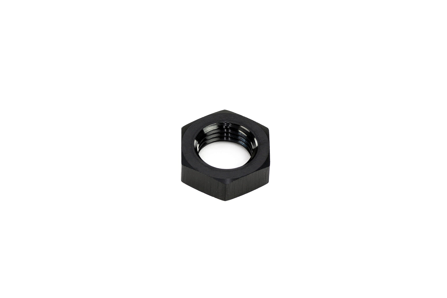 HPS Performance -12 AN Female Bulkhead Fitting Jam Nut, Aluminum, Black