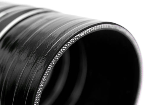HPS 4" ID, 6.5" Long, Ultra High Temp 4-ply Reinforced Silicone CAC Coupler Hose Hot Side, Black