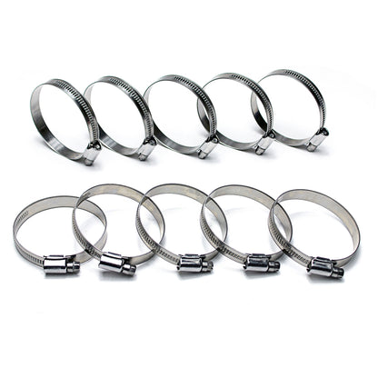 HPS Stainless Steel Embossed Hose Clamps Size 12 10pcs Pack 7/8 inch - 1-1/4 inch 22mm-32mm